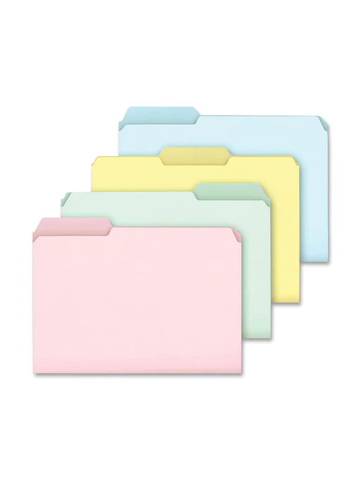 FOLDER CARTA FLASHFILE PASTEL COLORES VARIOS