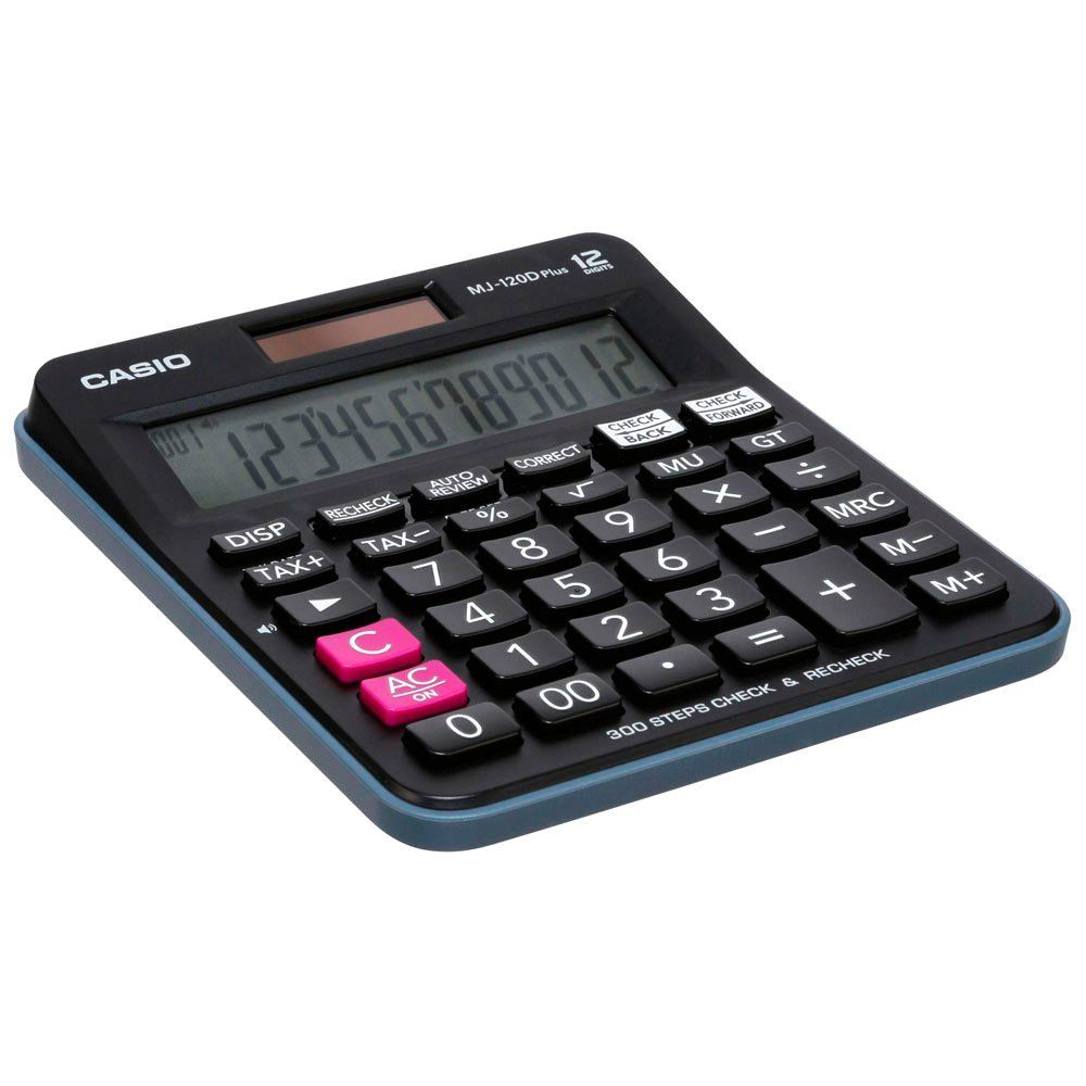 CALCULADORA DE ESCRITORIO CASIO MJ-120D PLUS 12 DÍGITOS | MAYC Suministros