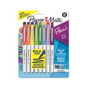 MARCADOR PAPER MATE FLAIR BOLD 16 COLORES (MyA)