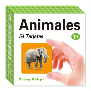 TARJETAS EDUCATIVAS ANIMALES PY 9X9CM 54 UNIDADES