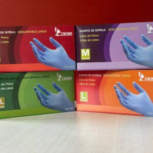 GUANTES DE NITRILO LARGO LIBRE POLVO SAFINA S (MY)