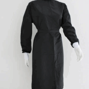 BATA NEGRA CLAREX NO ESTÉRIL CON MANGAS TALLA S (MY)