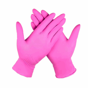 GUANTES DE NITRILO ROSADO CLAREX TALLA XS CAJA 100 UNIDADES (MY)