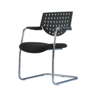 SILLA DE VISITA TRINEO CON BRAZOS 63-ANJ-2003-NEGRA-MA (MA)