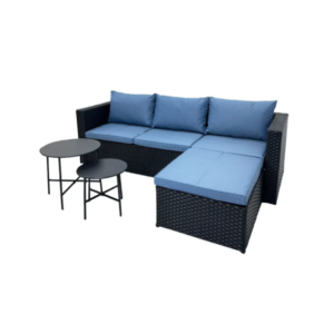 SOFA EN L RATAN SINTETICO CAFÉ+GRIS EX-7168 (AL)