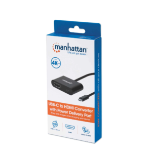 CONVERTIDOR USB-C A HDMI CON PUERTO PD MANHATTAN 153416 (RO)