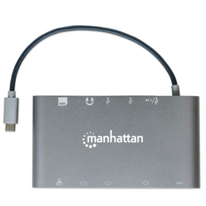 ESTACIÓN DOCKING USB-C SUPERVELOCIDAD 7 EN 1 MANHATTAN 152808 (RO)