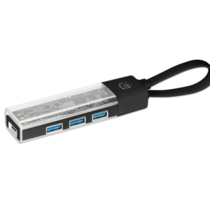 HUB USB 3.0 TIPO-C TIPO-A TRANSPARENTE DE 4 PUERTOS MANHATTAN 181013 (RO)
