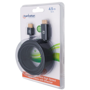 CABLE HDMI ULTRA DELGADO DE ALTA VEOLCIDAD 4.5M MANHATTAN 394383 (RO)
