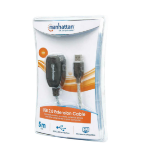 CABLE EXTENSIÓN ACTIVA USB DE ALTA VELOCIDAD 2.0 5M MANHATTAN 519779 (RO)