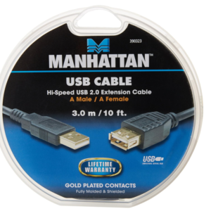 CABLE EXTENSIÓN USB 3M MANHATTAN 390323 (RO)