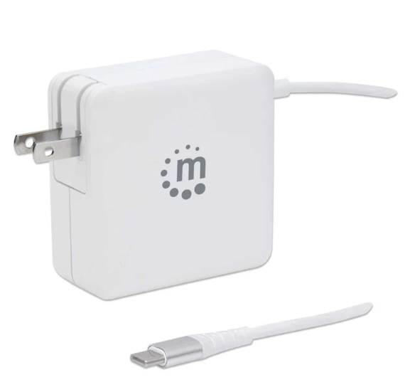 CARGADOR DE ENERGÍA PD CON CABLE USB-C INTEGRADO MANHATTAN 180245 (RO)