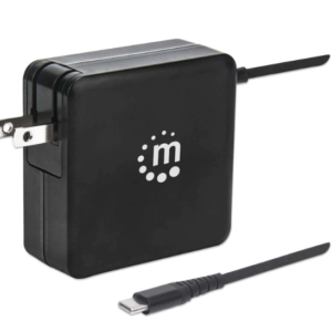 CARGADOR DE ENERGÍA PD CON CABLE USB-C INTEGRADO MANHATTAN 180238 (RO)