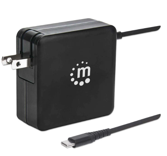 CARGADOR DE ENERGÍA PD CON CABLE USB-C INTEGRADO MANHATTAN 180238 (RO)