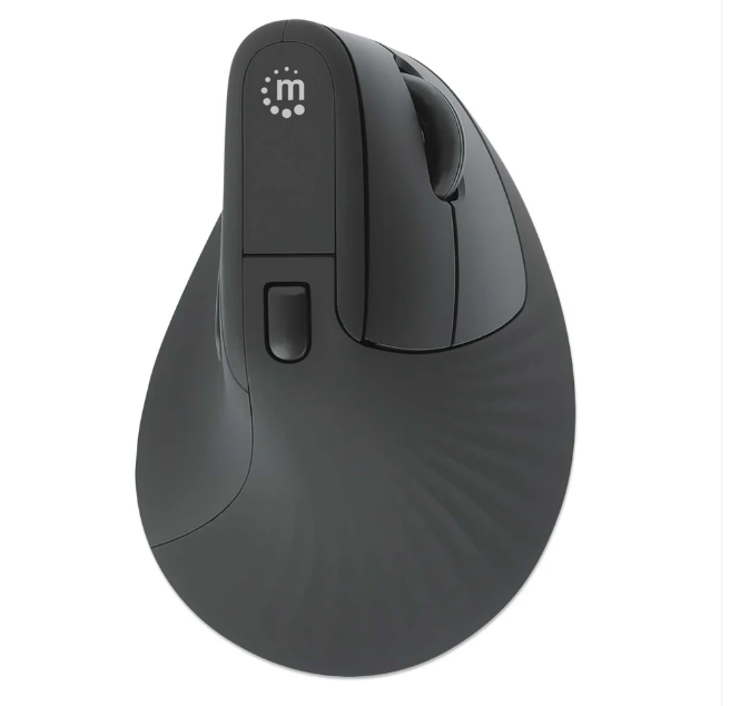 MOUSE ERGONÓMICO VERTICAL INALÁMBRICO USB MANHATTAN 190336 (RO)