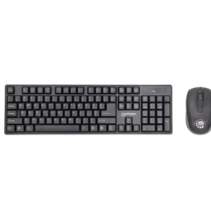 KIT DE TECLADO Y MOUSE ÓPTICO INALÁMBRICOS MANHATTAN 178990 (RO)
