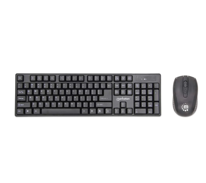 KIT DE TECLADO Y MOUSE ÓPTICO INALÁMBRICOS MANHATTAN 178990 (RO)
