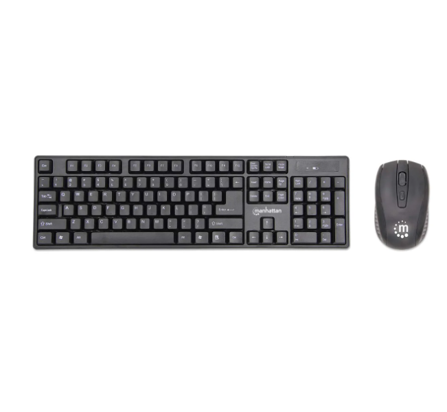 KIT TECLADO Y MOUSE INALAMBRICO USB MANHATTAN 178990 (RO)