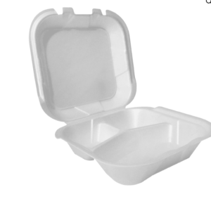 BANDEJA DOBLE 8X8 CON DIVISION BIO FOAM BIODEGRADABLE 200 UNIDADES 520115 (SYS)