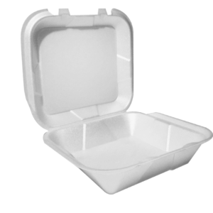 BANDEJA DOBLE 8X8 SIN DIVISION BIO FOAM BIODEGRADABLE 200 UNIDADES 520116 (SYS)