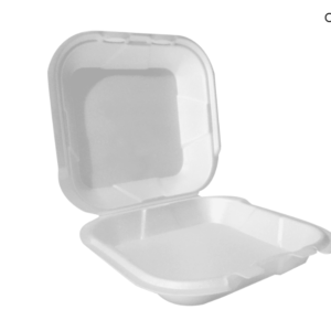 BANDEJA DOBLE 9X9 SIN DIVISION BIO FOAM BIODEGRADABLE 200 UNIDADES 520118 (SYS)