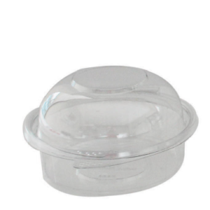 ENVASE TRANSPARENTE REDONDO 8 ONZAS BISAGRADO 256 UNIDADES 18326 (SYS)
