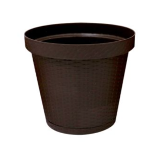 MACETA RATAN #3 CAFE COCOA 25.5X30CM AA11471 (SYS)