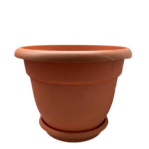 MACETA PRIMAVERA #1 CON PLATO TERRACOTA 17.5X23.5CM MACE01-T (SYS)