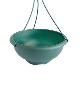 MACETA COLGANTE VERDE SPARTA 15X27CM MCOLNV (SYS)