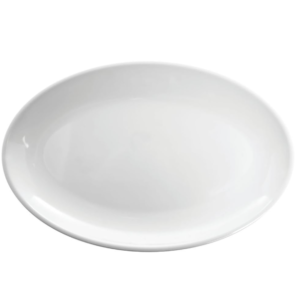 PLATO OVALADO DE MELAMINA PLANO 12″ BG-P38002-12B (SYS)