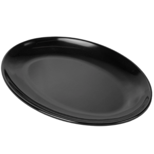 PLATO OVALADO DE MELAMINA PLANO 14″ BG-P38002-14NE (SYS)