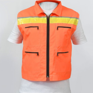 CHALECO TELA REFLECTOR NARANJA S CON BOLSAS (PS)