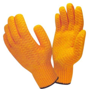 GUANTE TEJIDO CON SILICONE NARANJA S 3900L (PS)
