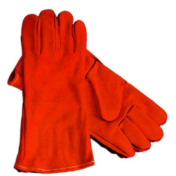 GUANTE CUERO SOLDAR ROJO TGE 16″ WG-02R M (PS)