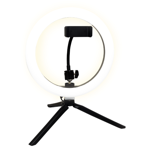 TRÍPODE DE ESCRITORIO BLUETOOTH CON ARO DE LUZ VTA-82726 (RO)
