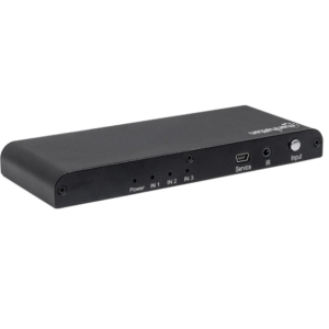 CONMUTADOR HDMI 2.0 4K UHD 3D DE 3 PUERTOS CON CONTROL REMOTO MANHATTAN 207553 (RO)