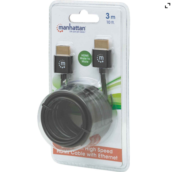 CABLE HDMI ULTRA DELGADO, 3 M MANHATTAN 394376 (RO)