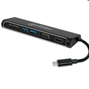 CONVERTIDOR DOCKING USB-C SUPERSPEED 4-EN-1 A HDMI/VGA MANHATTAN 152631 (RO)