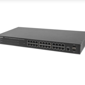 SWITCH ADMINISTRABLE POR WEB GIGABIT ETHERNET DE 24 PUERTOS POE+ Y 2 PUERTOS SFP INTELLINET 560559 (RO)